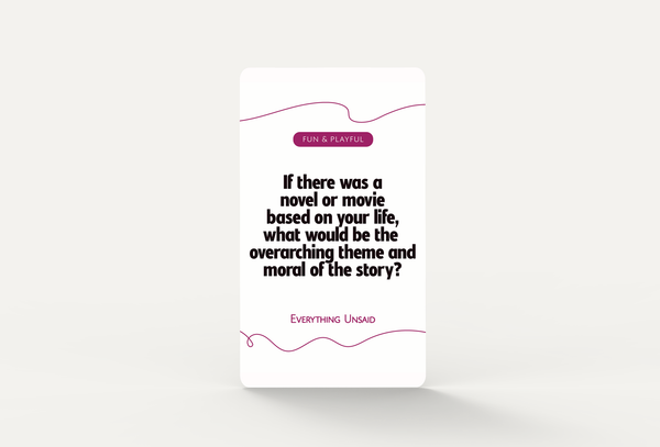 Fun and playful category card from Everything Unsaid Dating & Couples relationship conversation deck