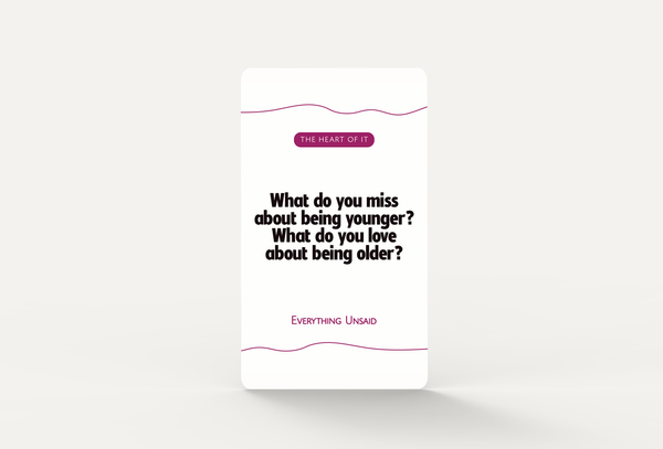 The heart of it category card from Everything Unsaid Long-Term & Married Couples relationship conversation deck